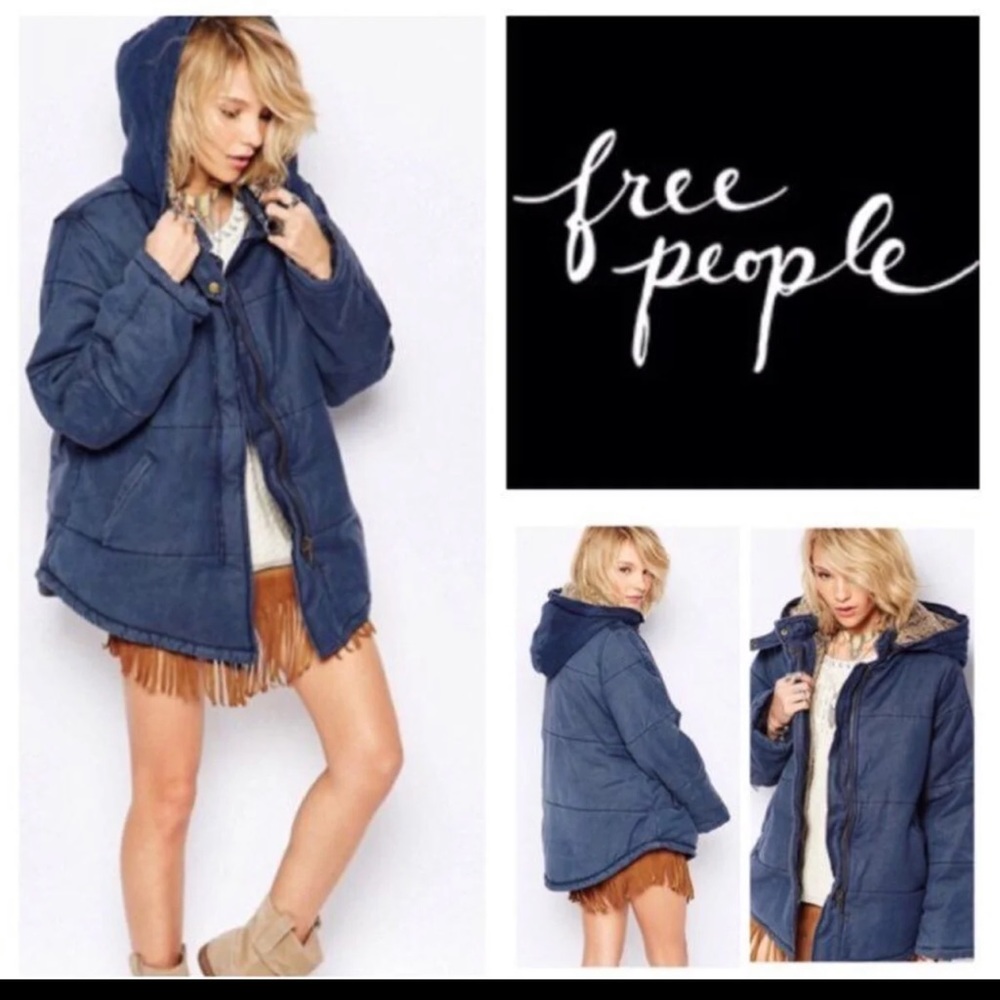 SOLD Free People Fur Lined Quilted Jacket